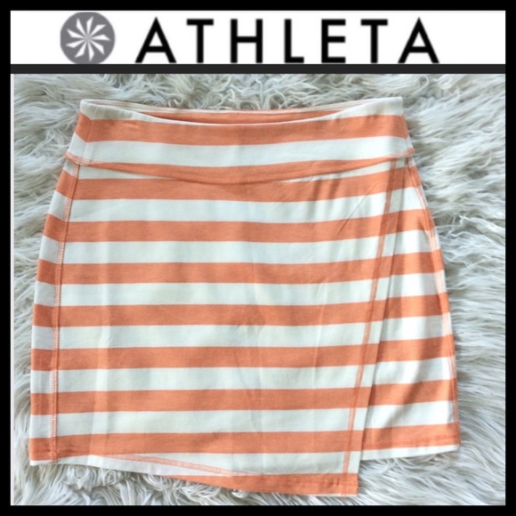 Athleta Ribbon Stripe Faux Wrap Beachy Skirt - Picture 2 of 6